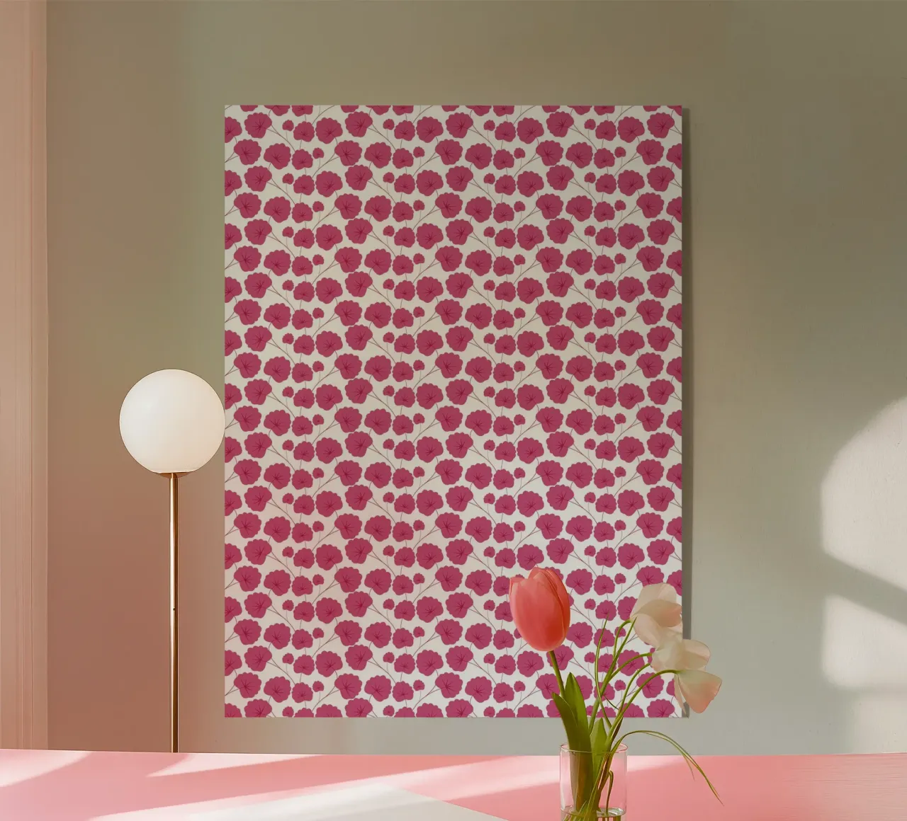 Cherry Blossom Pattern #1 acrylic glass by kathrinmay