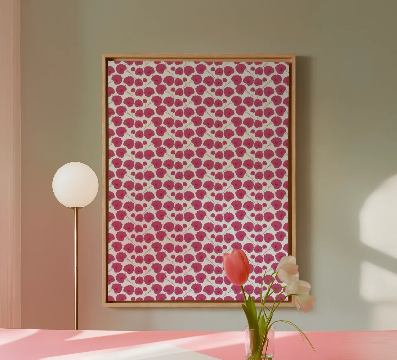 Cherry Blossom Pattern #1 tela con Cornice a cassetta da kathrinmay