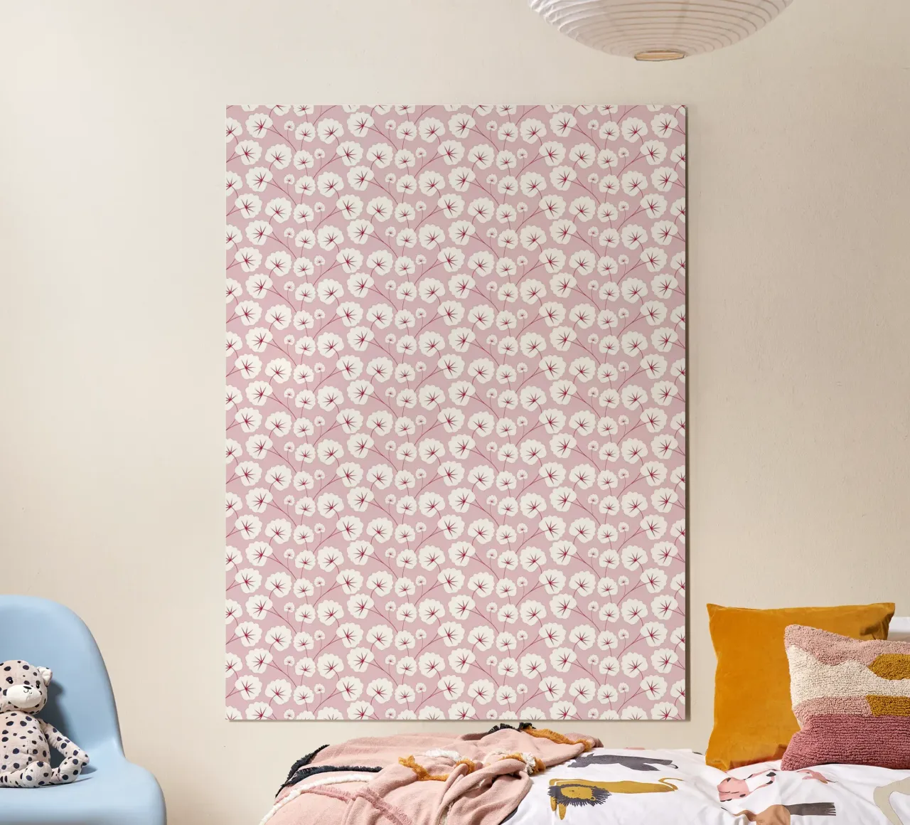 Cherry Blossom Pattern #2 poster con telaio in alluminio da kathrinmay