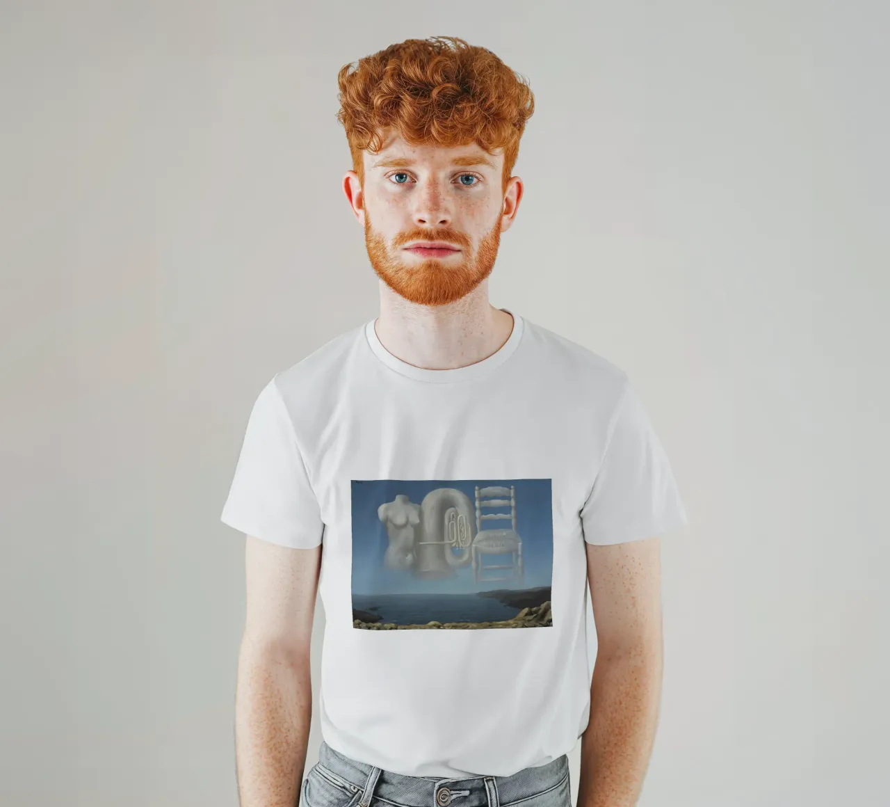 Le Temps Menaçant (Tempo minaccioso) di René Magritte t-shirt da Corene Morar