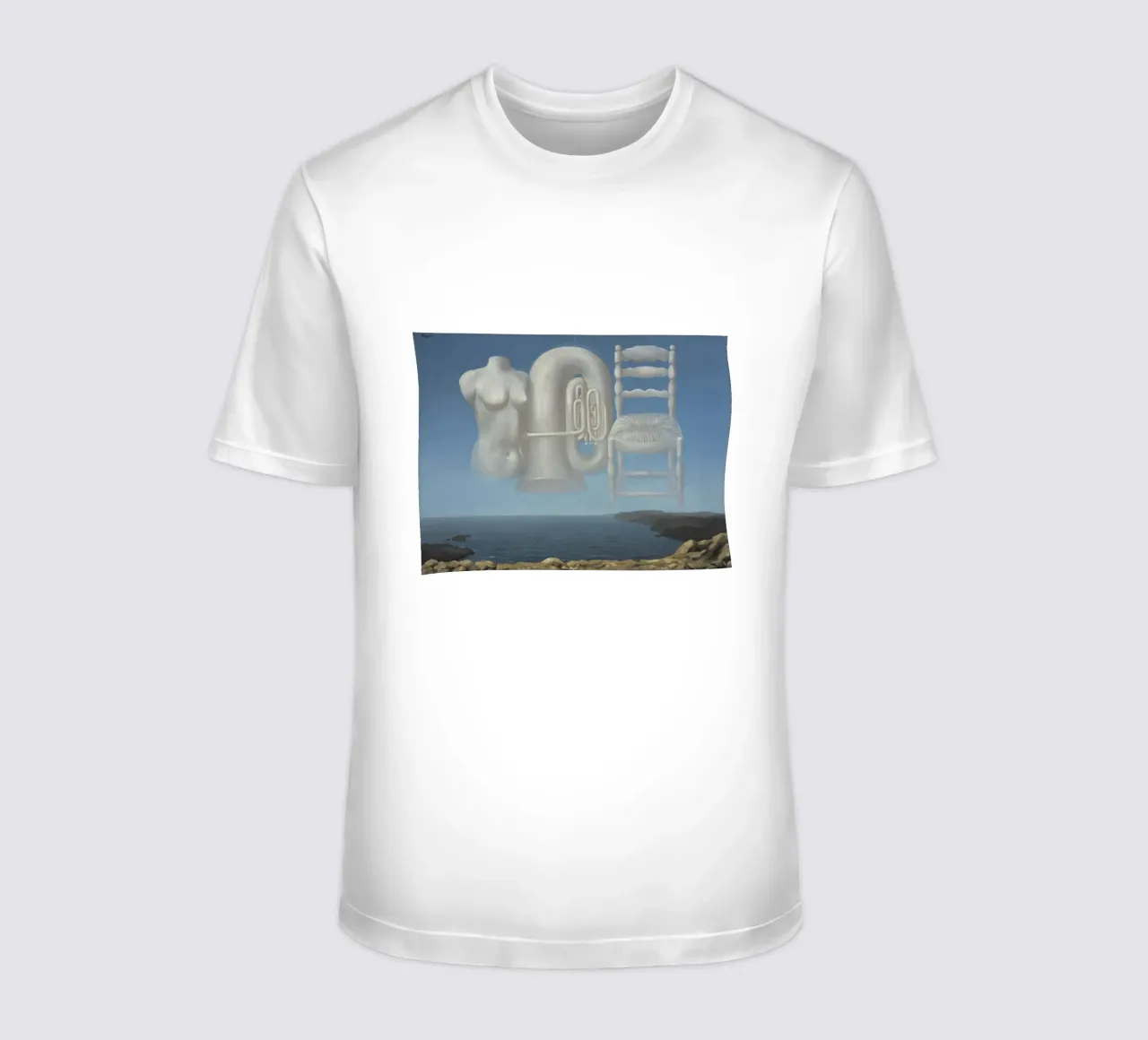 Le Temps Menaçant (Tempo minaccioso) di René Magritte t-shirt da Corene Morar