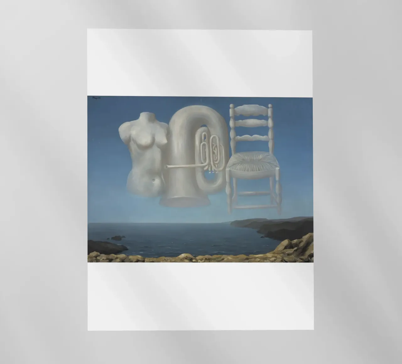 Le Temps Menaçant (Tempo minaccioso) di René Magritte pellicola backlit da Corene Morar