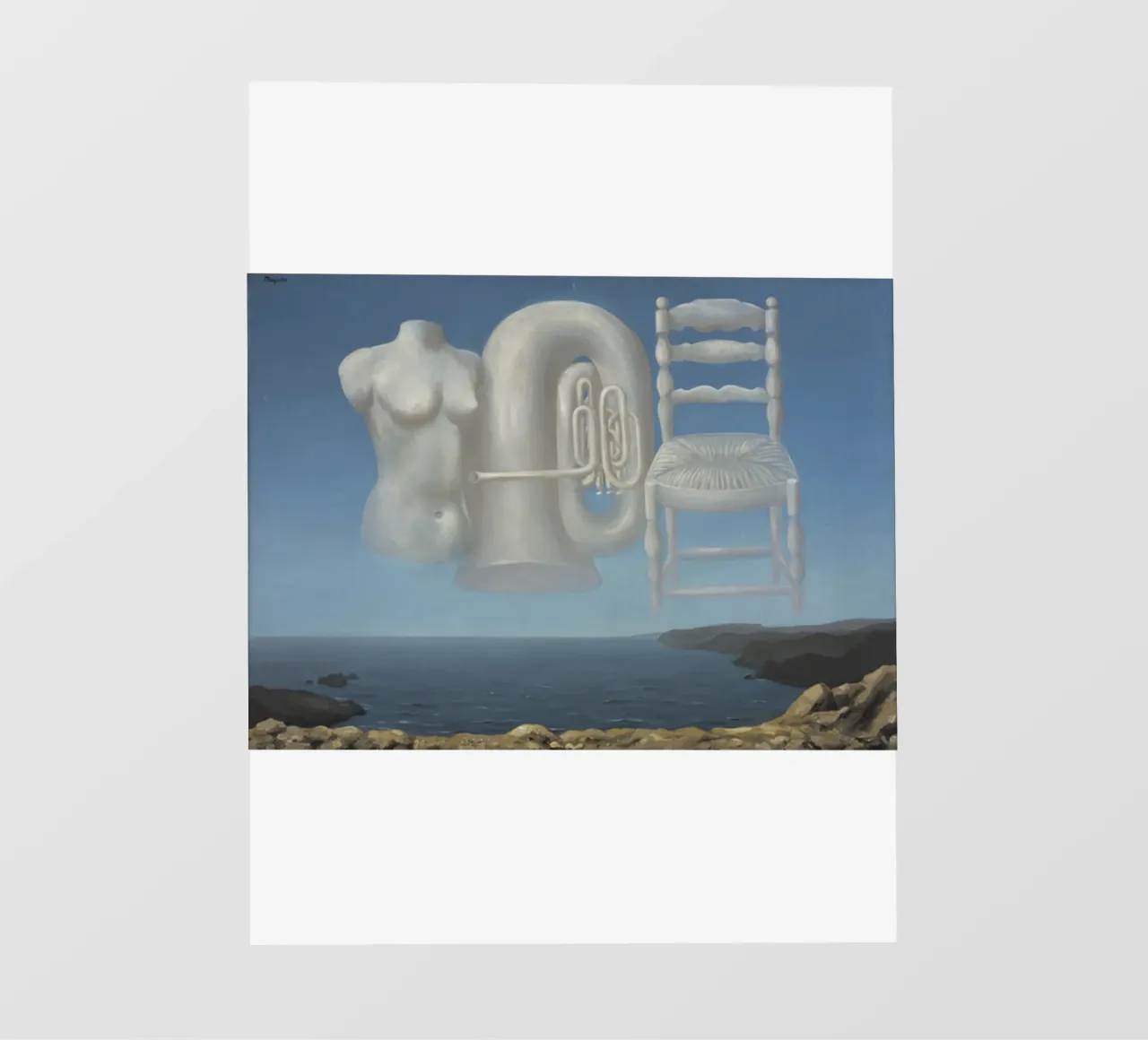Le Temps Menaçant (Tempo minaccioso) di René Magritte pellicola backlit da Corene Morar
