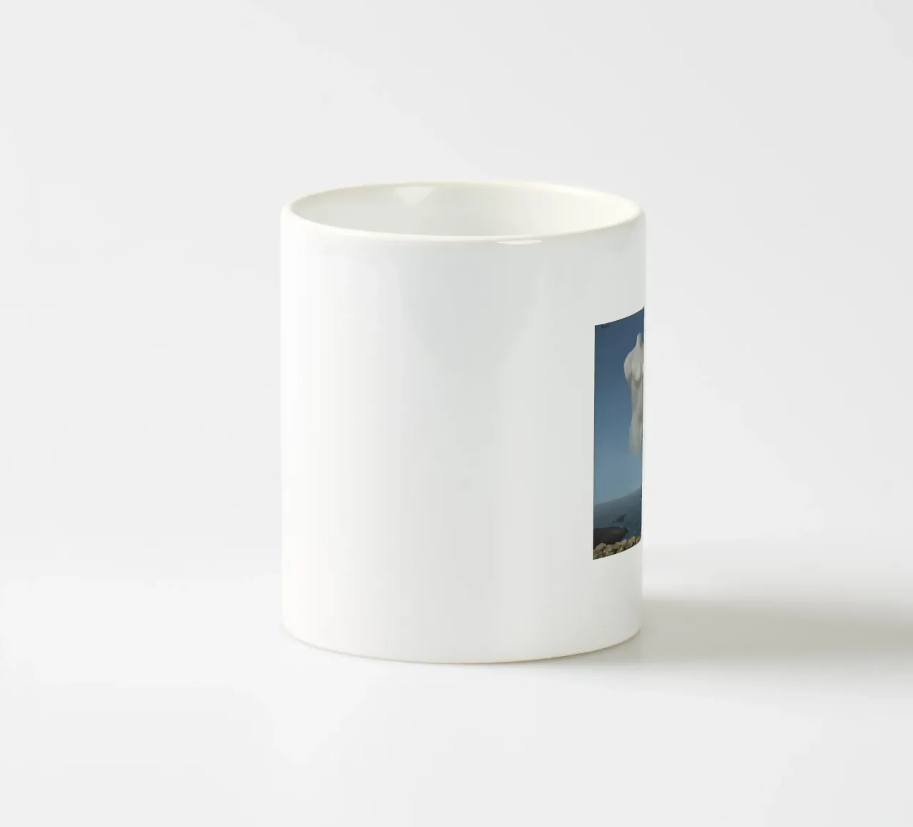 Le Temps Menaçant (Tempo minaccioso) di René Magritte tazza in ceramica da Corene Morar