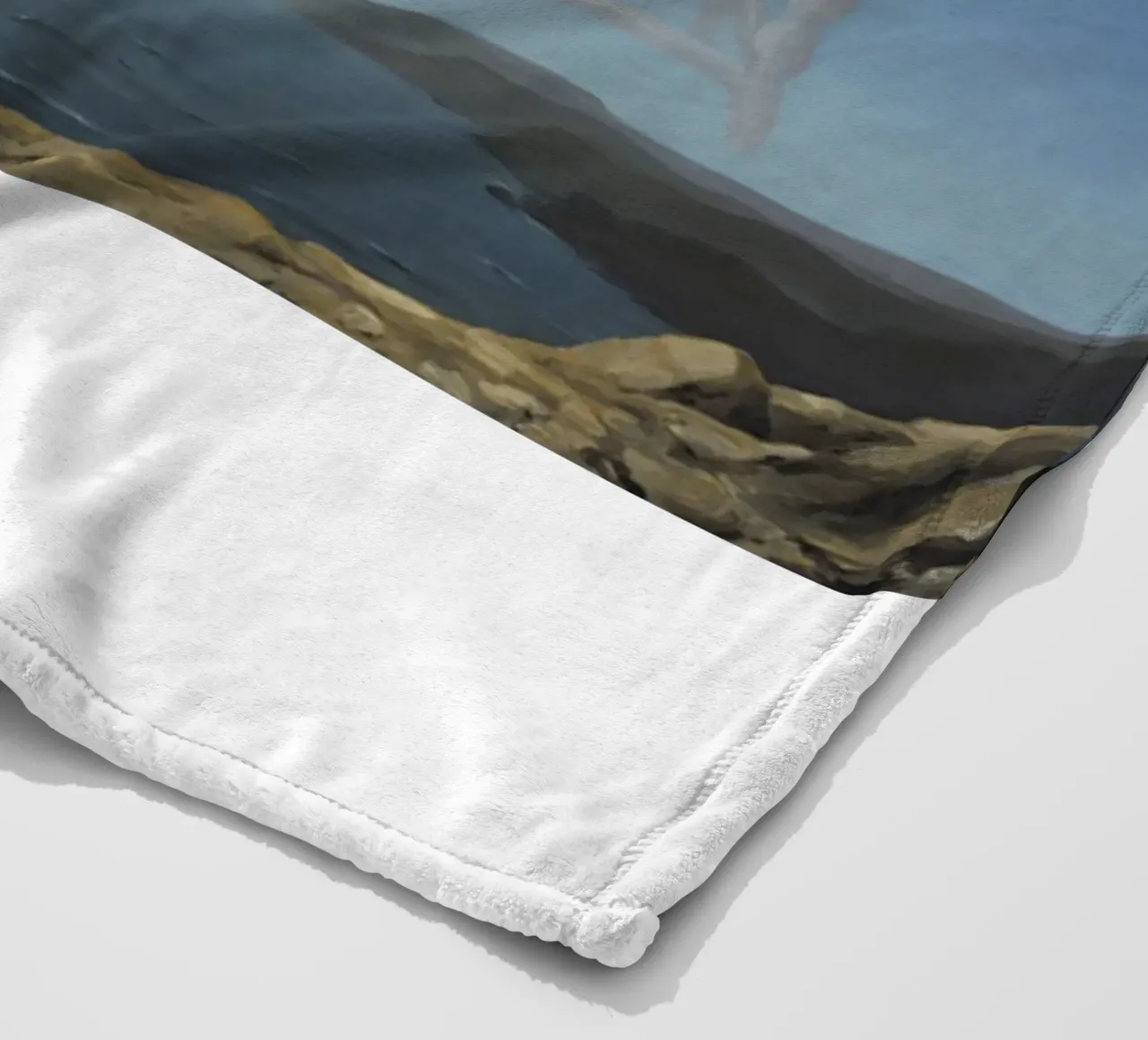 Le Temps Menaçant (Tempo minaccioso) di René Magritte coperta in pile da Corene Morar