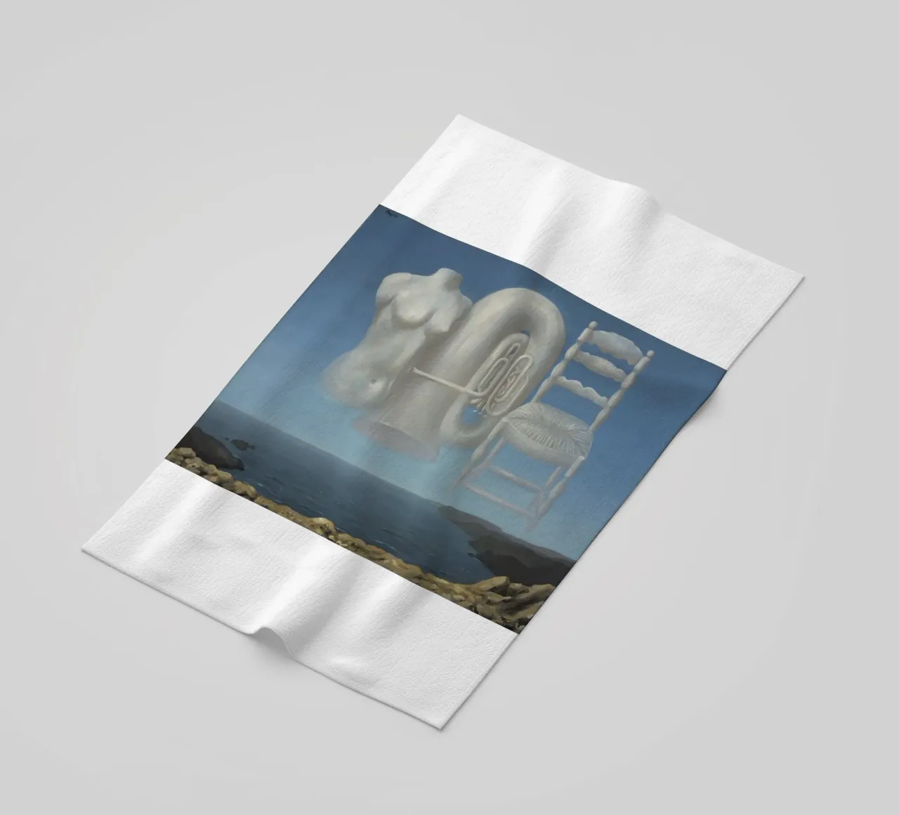Le Temps Menaçant (Tempo minaccioso) di René Magritte telo mare da Corene Morar