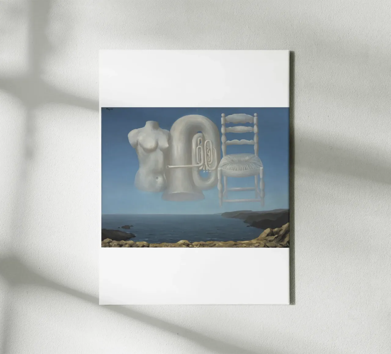 Le Temps Menaçant (Tempo minaccioso) di René Magritte tela con Cornice a cassetta da Corene Morar