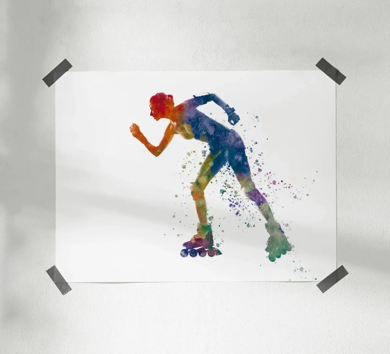 Pattinatore ad acquerello poster da ⚽ Sports Pulse