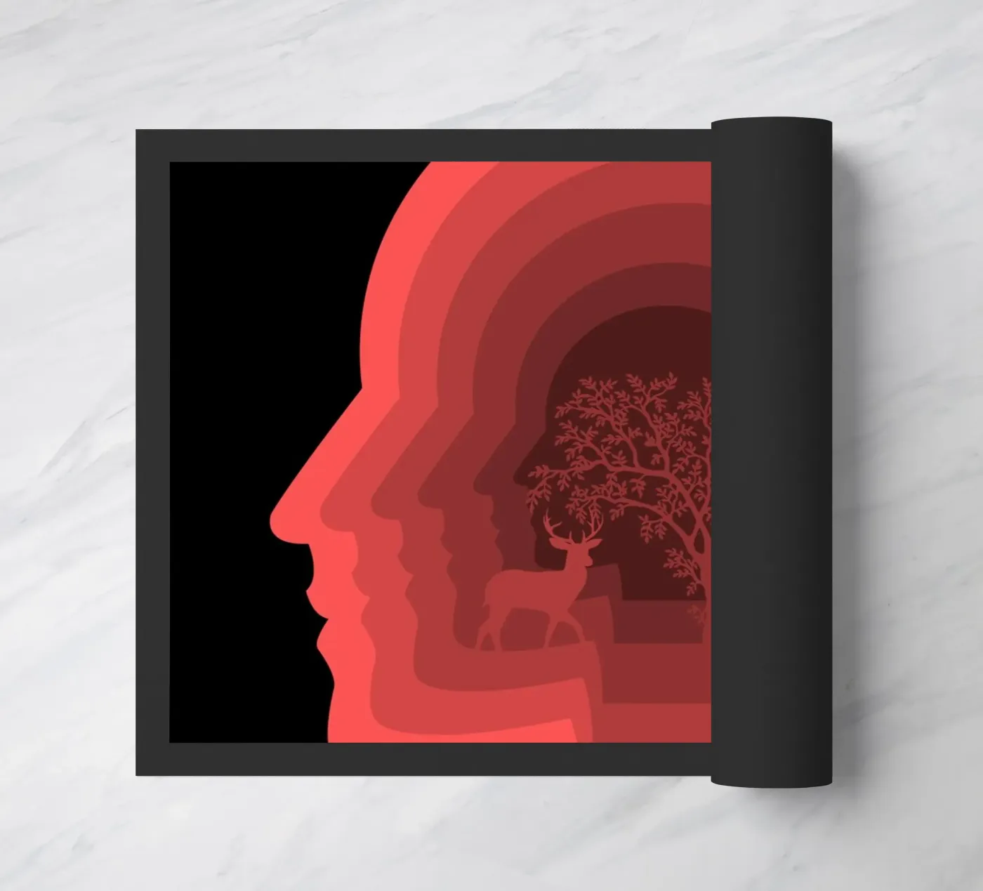 Deer woods Fußmatte von Little Dean