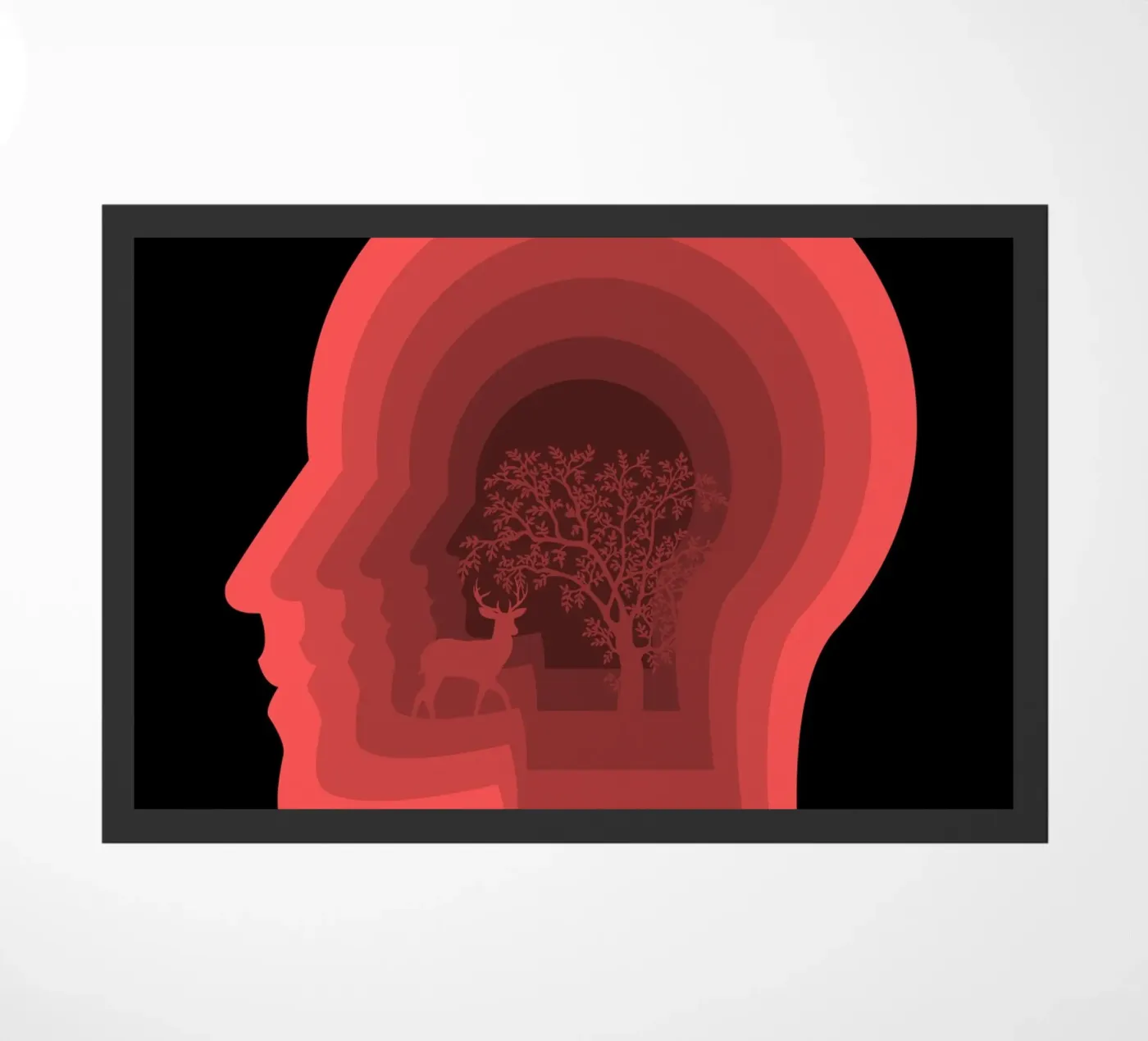 Deer woods Fußmatte von Little Dean