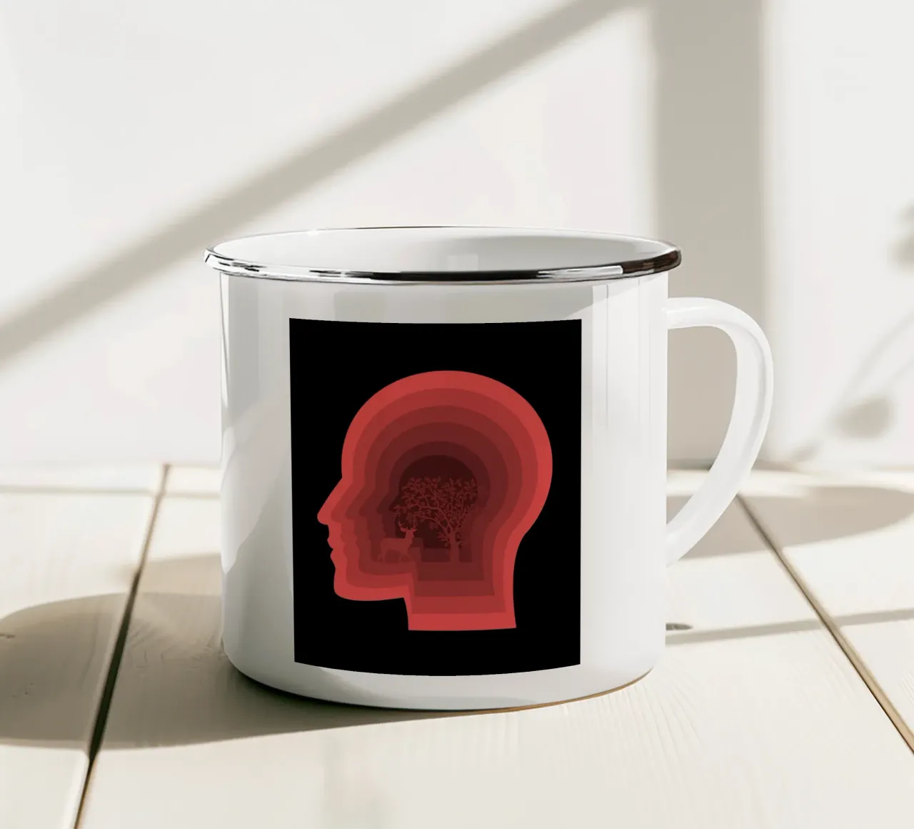Boschi di cervi tazza in smalto da Little Dean