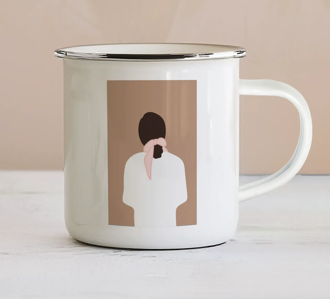 Figura minima tazza in smalto da Little Dean