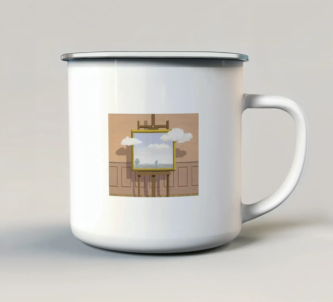Rene Magritte L'ancora di salvezza tazza in smalto da Corene Morar