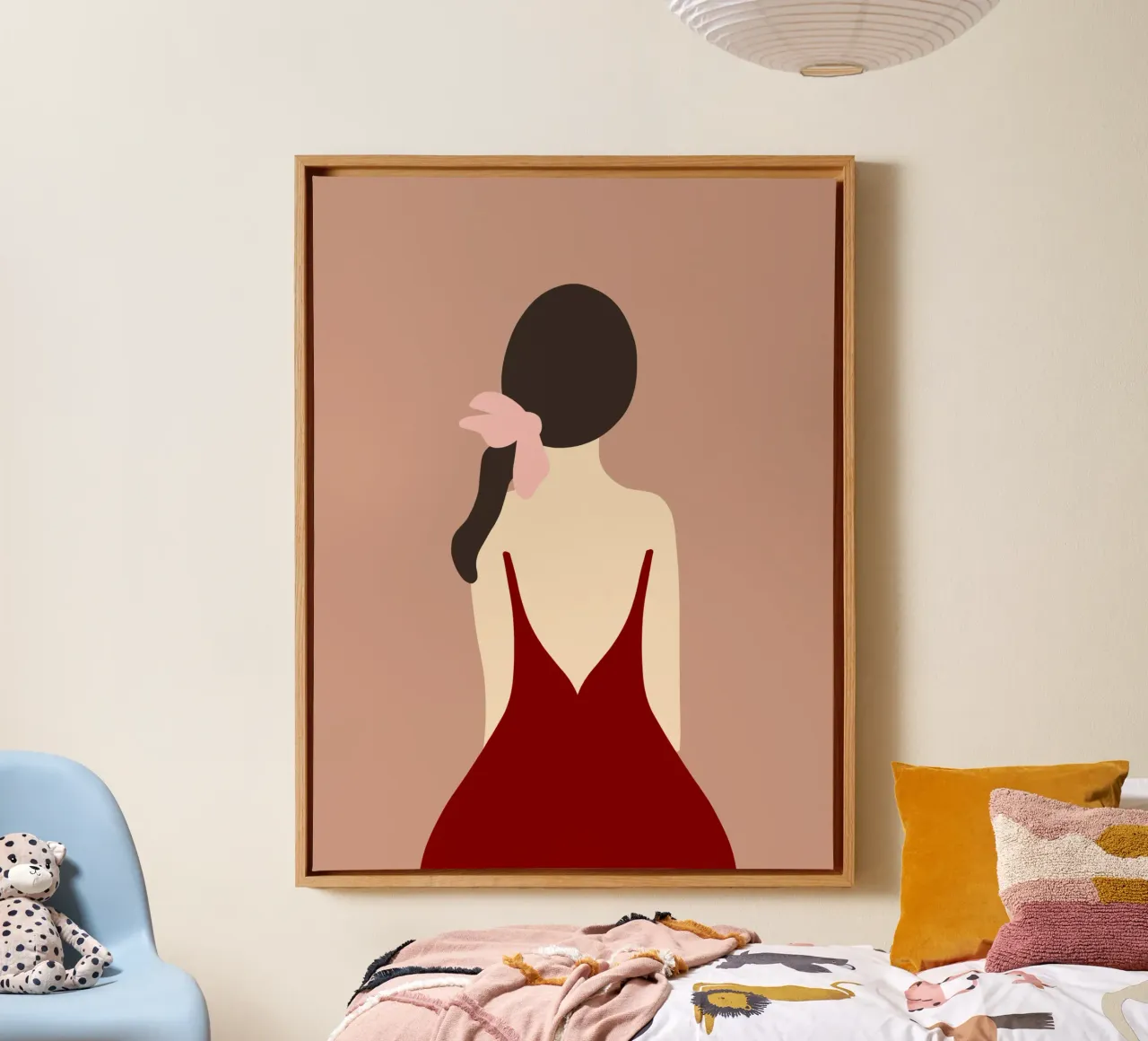 Minimal figure 02 canvas with Floater frame by Little Dean