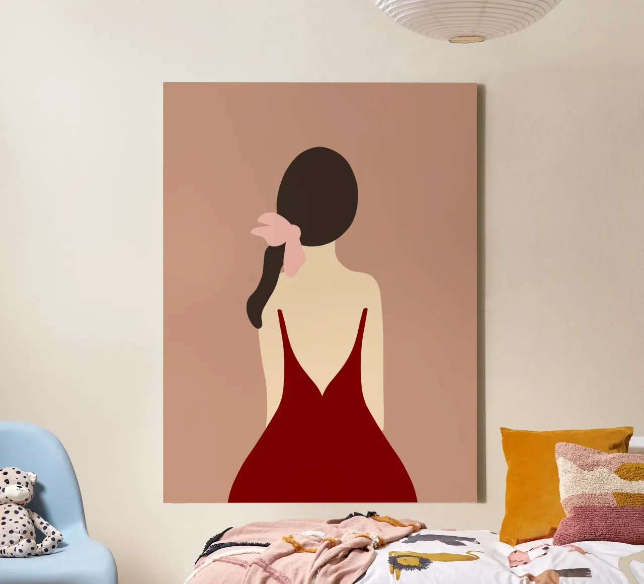 Minimal figure 02 canvas with Floater frame by Little Dean