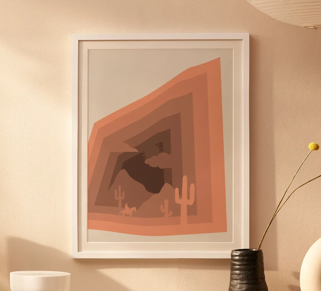 Il selvaggio west poster con telaio in legno da Little Dean