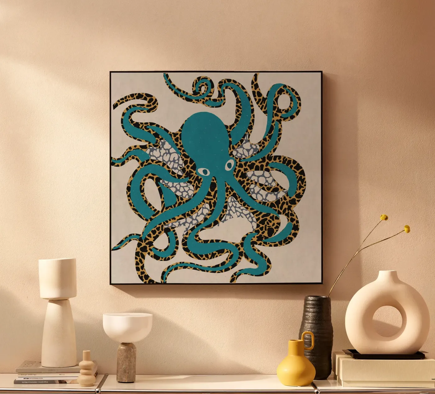 Polpo Blu Oro plexiglass da Asha Designs