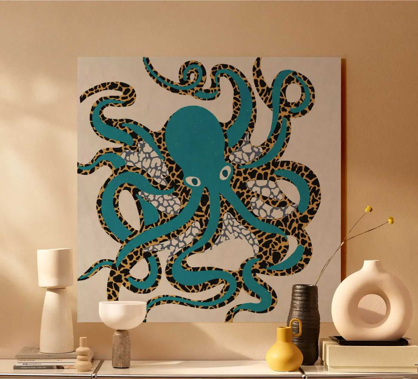 Polpo Blu Oro plexiglass da Asha Designs