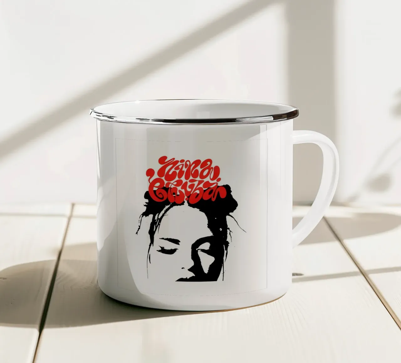 Chuba Singer tazza in smalto da vintage