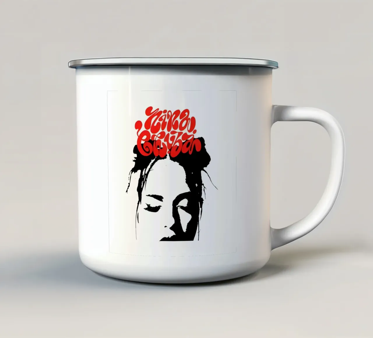 Chuba Singer tazza in smalto da vintage