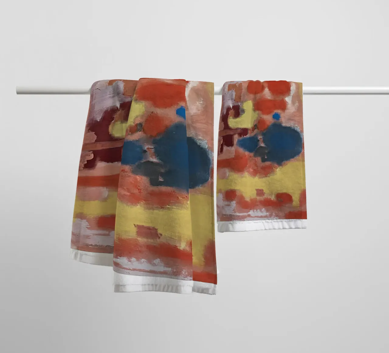 Blauw en grijs Mark Rothko badhanddoek van Fredrick Miller