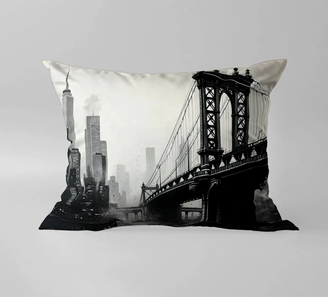 Skyline con ponte_1 cuscino da Fantasie & Mystikwelten by LK