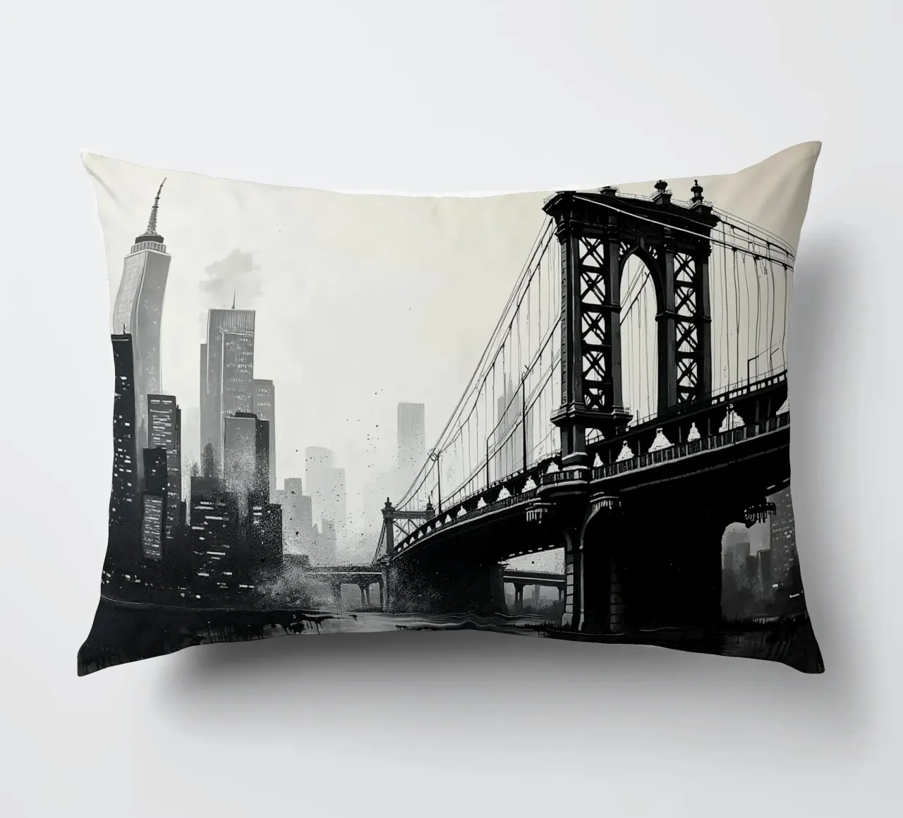 Skyline con ponte_1 cuscino da Fantasie & Mystikwelten by LK