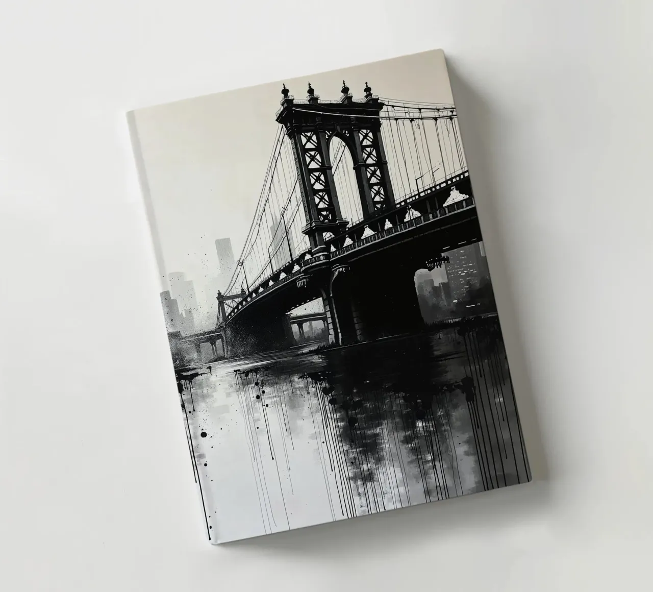 Skyline with bridge_1 notebook by Fantasie & Mystikwelten by LK