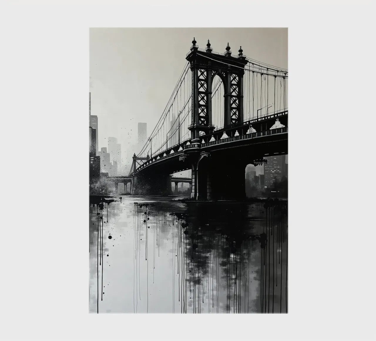 Skyline with bridge_1 notebook by Fantasie & Mystikwelten by LK