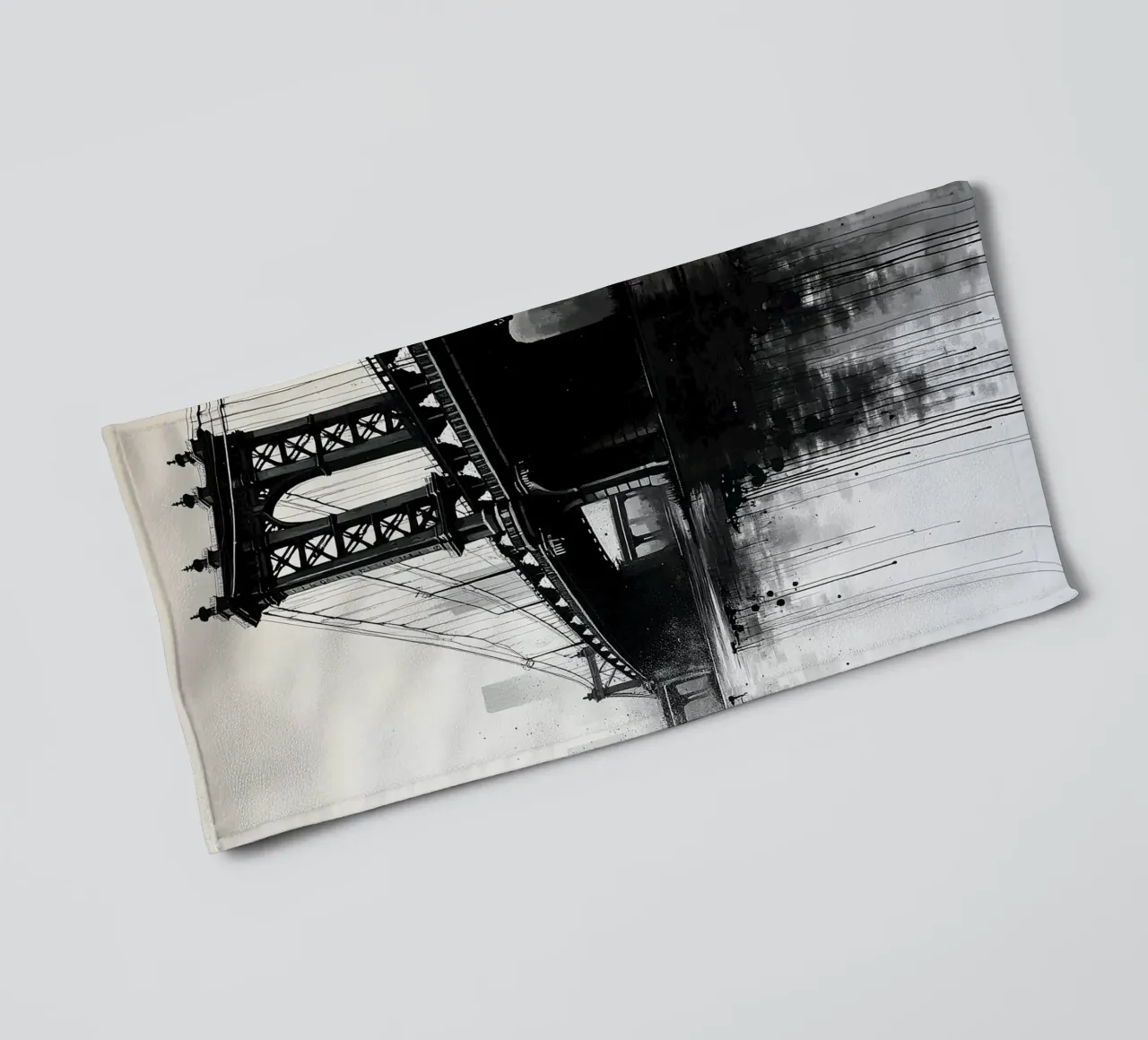 Skyline with bridge_1 towel by Fantasie & Mystikwelten by LK