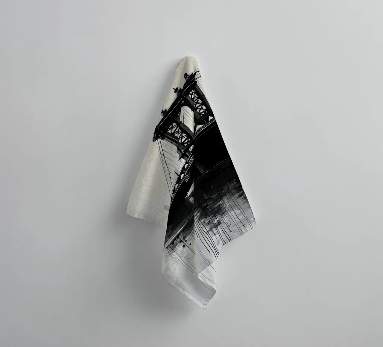 Skyline with bridge_1 towel by Fantasie & Mystikwelten by LK