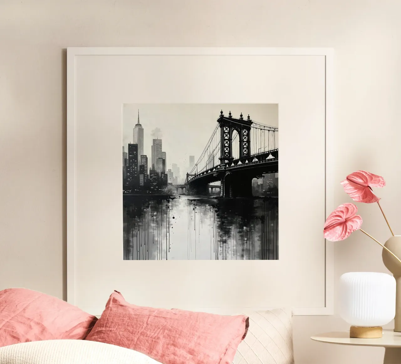 Skyline con ponte_1 poster da Fantasie & Mystikwelten by LK