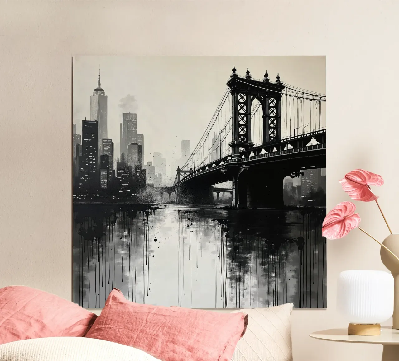 Skyline con ponte_1 poster da Fantasie & Mystikwelten by LK