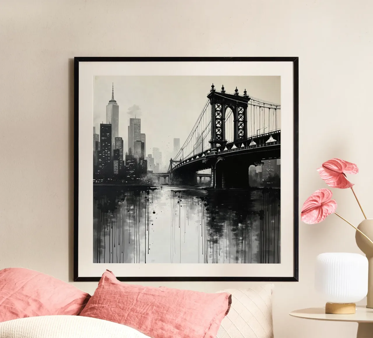 Skyline con ponte_1 poster da Fantasie & Mystikwelten by LK