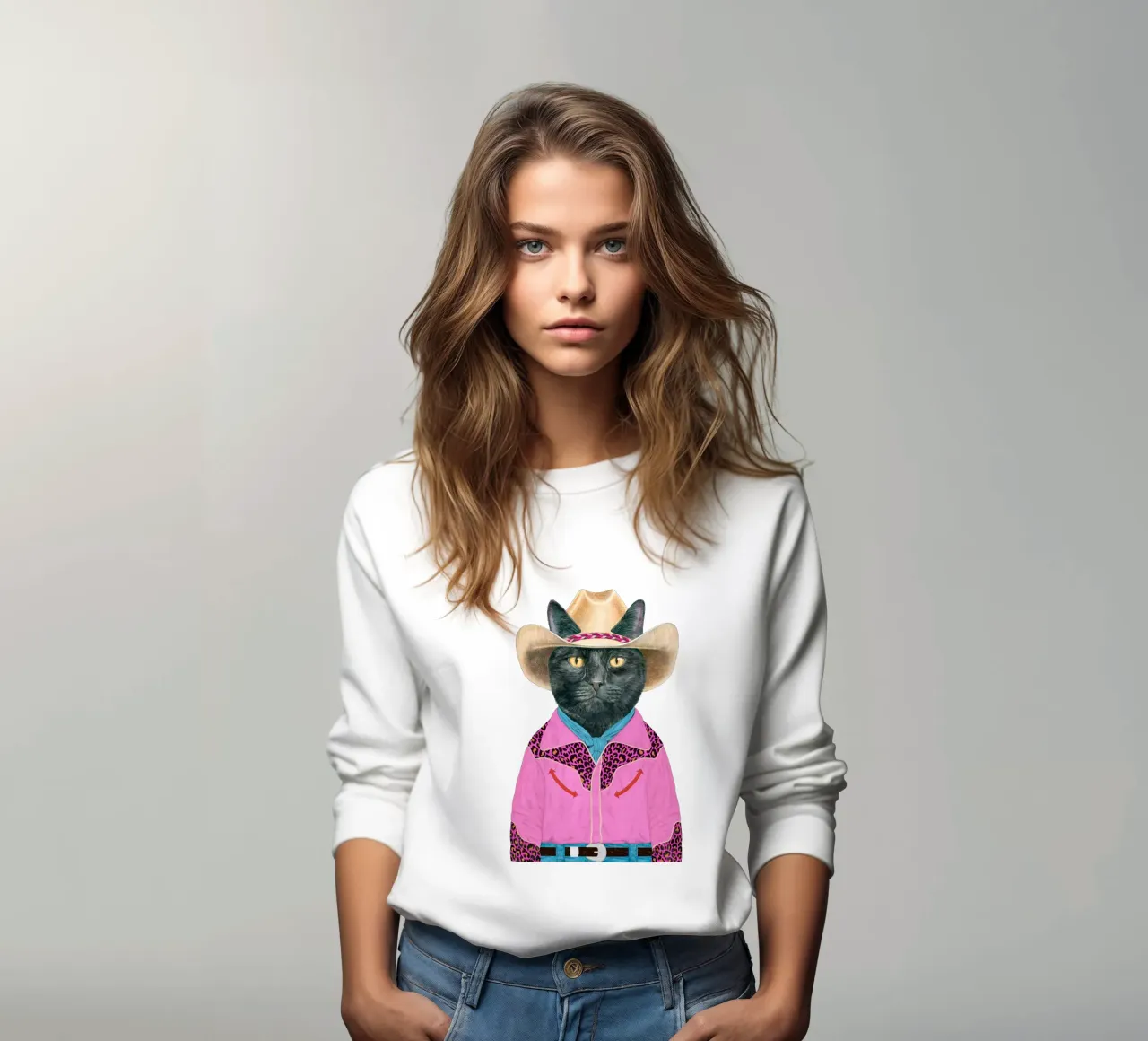 Gatto nero del selvaggio West felpa da Animal Crew