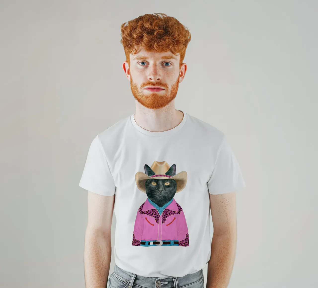 Gatto nero del selvaggio West t-shirt da Animal Crew