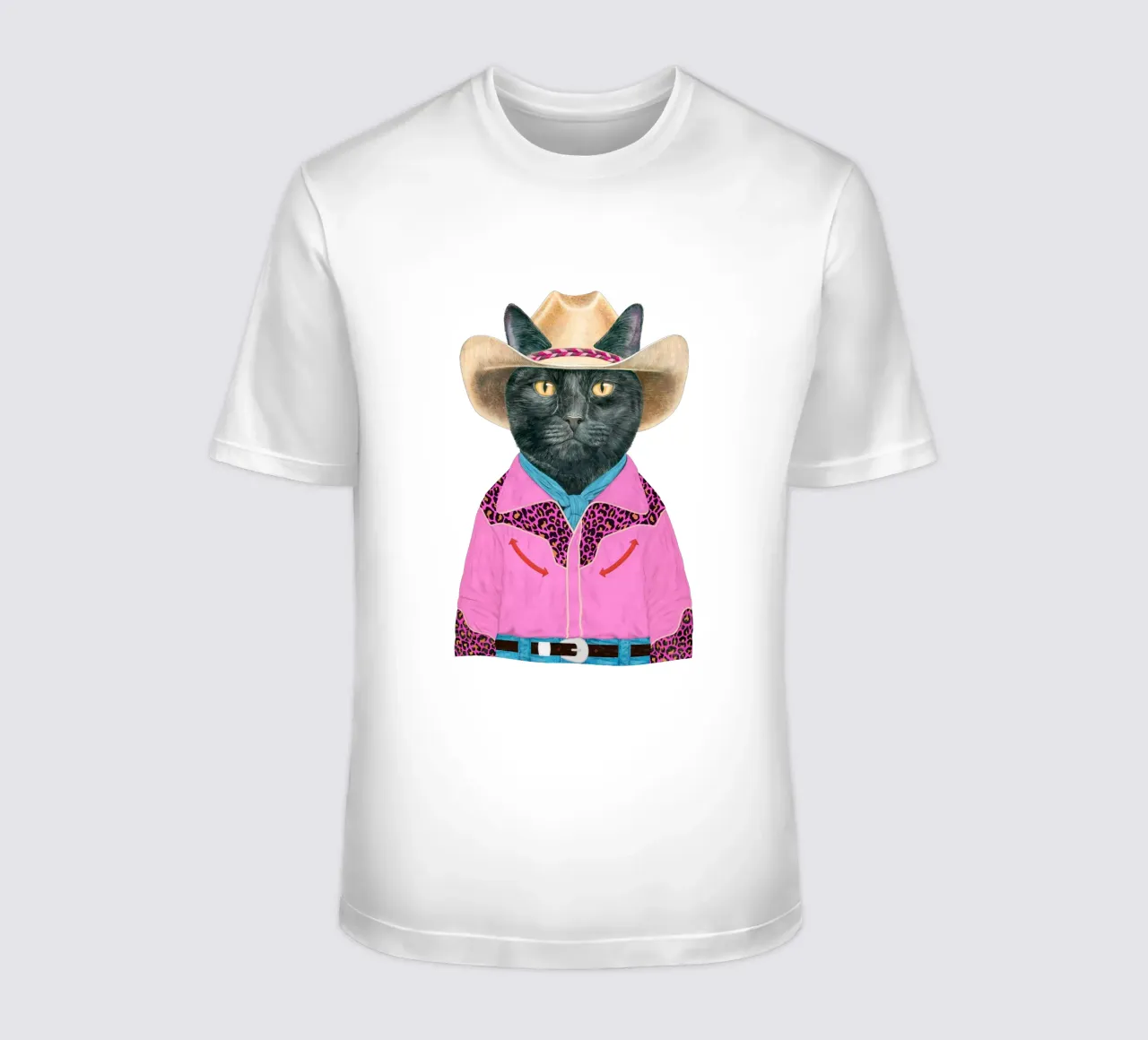 Gatto nero del selvaggio West t-shirt da Animal Crew