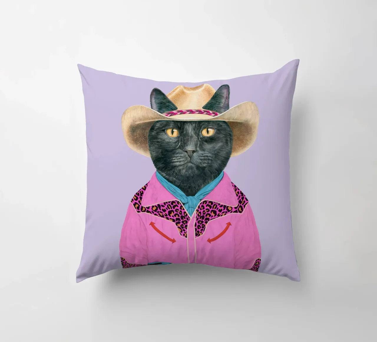 Gatto nero del selvaggio West cuscino da Animal Crew