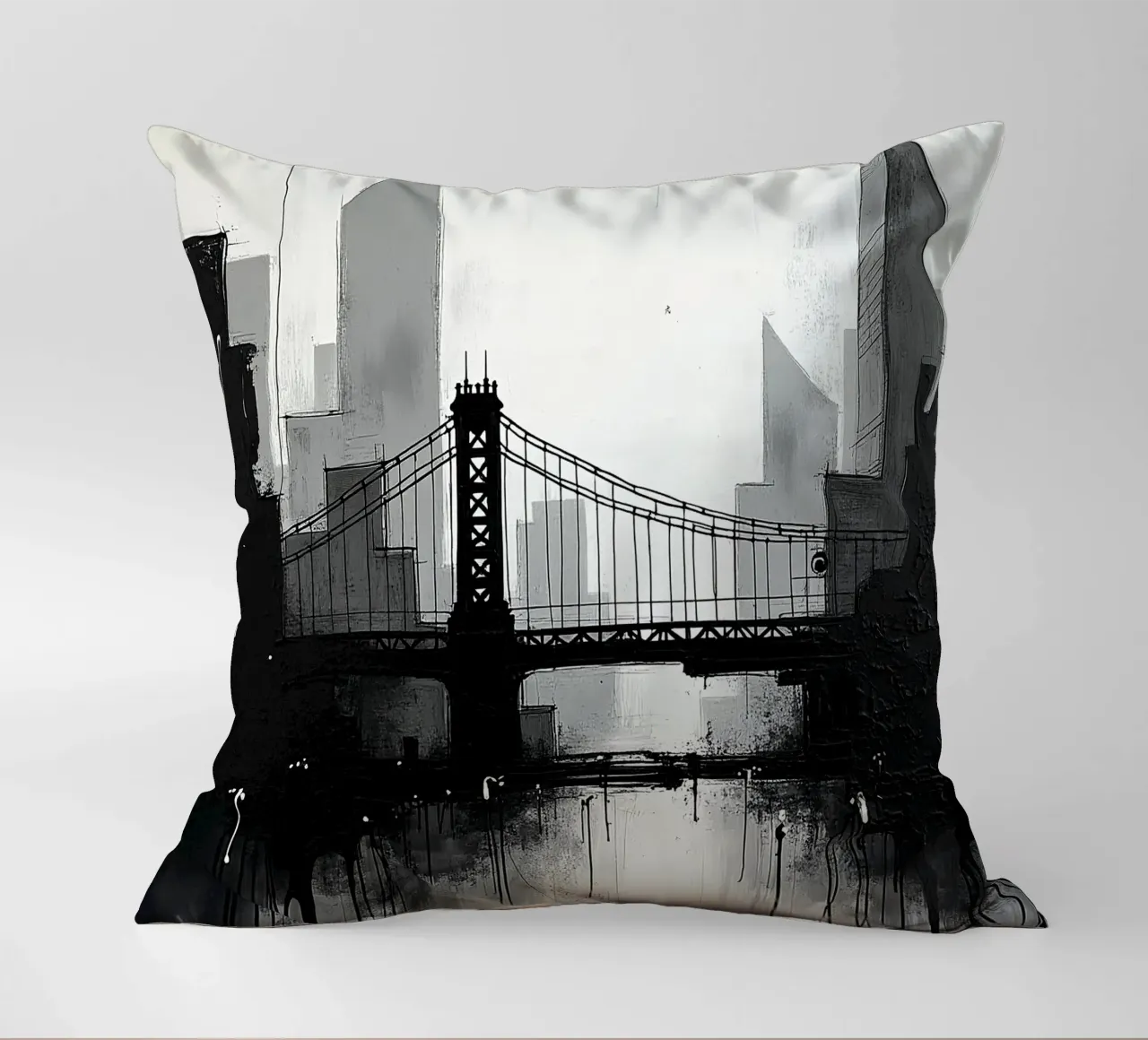 Skyline con ponte_2 cuscino da Fantasie & Mystikwelten by LK