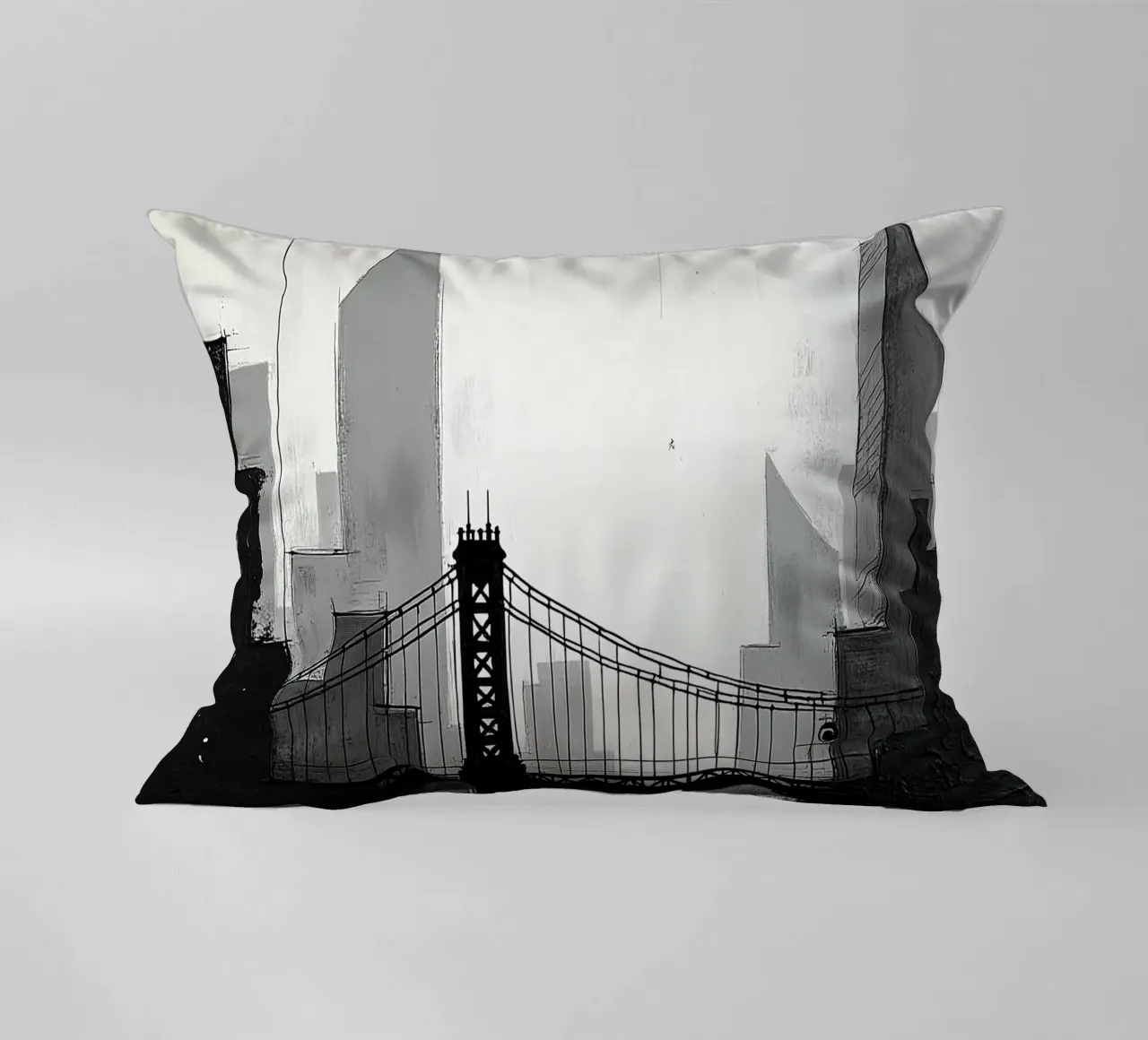 Skyline con ponte_2 cuscino da Fantasie & Mystikwelten by LK