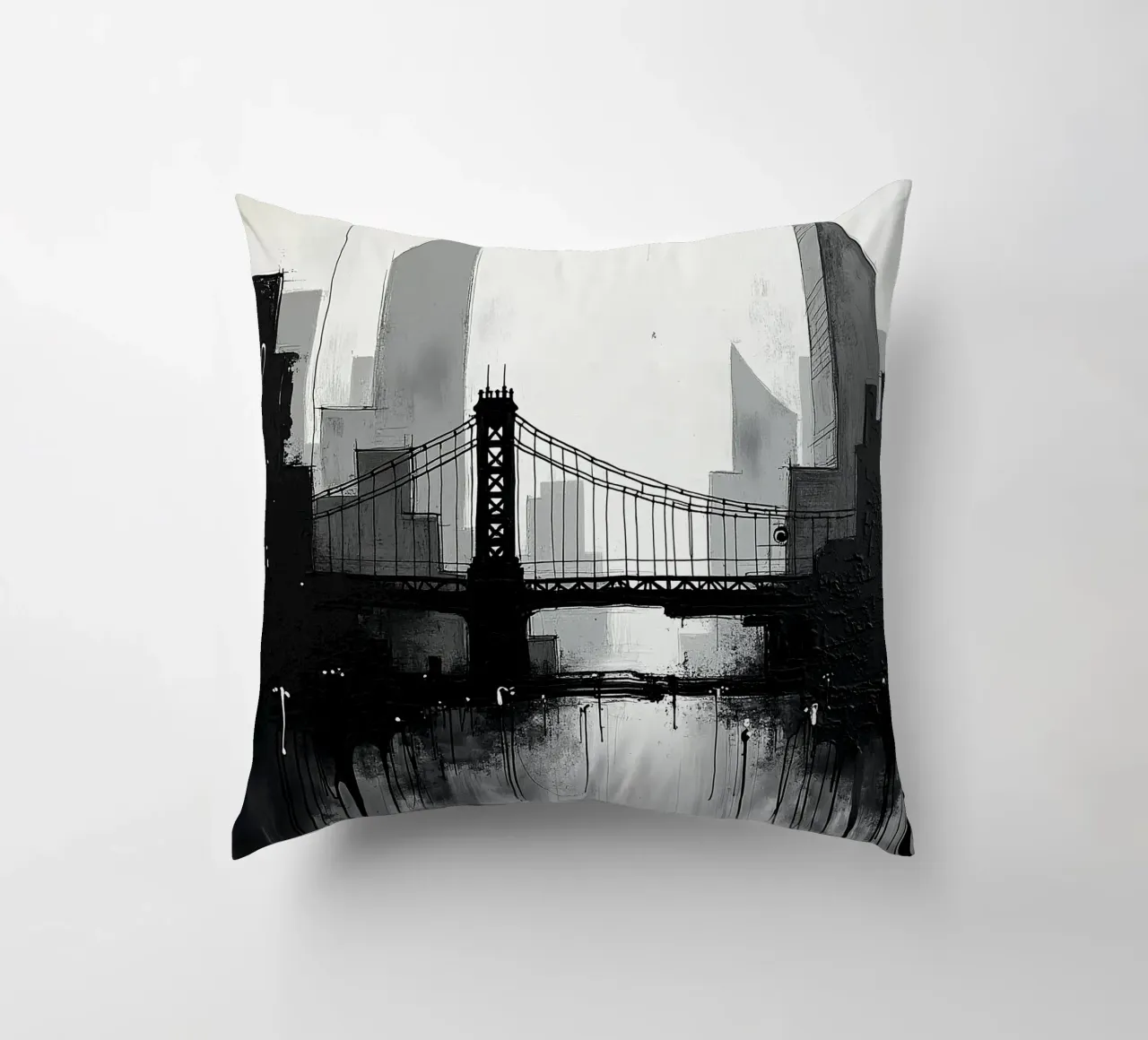 Skyline con ponte_2 cuscino da Fantasie & Mystikwelten by LK