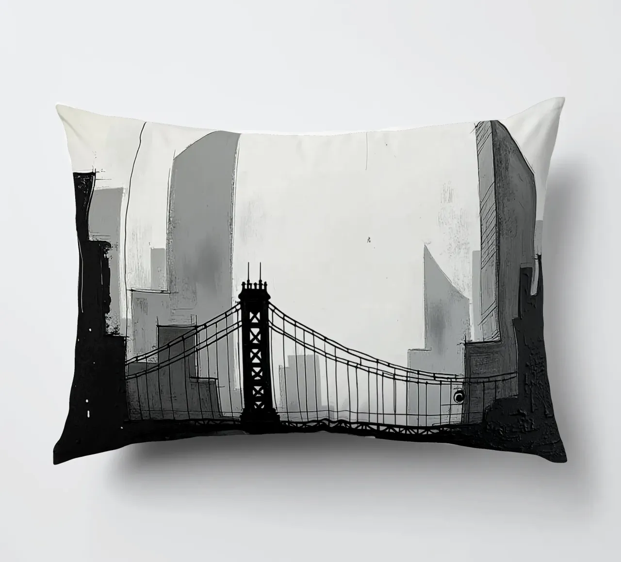 Skyline con ponte_2 cuscino da Fantasie & Mystikwelten by LK