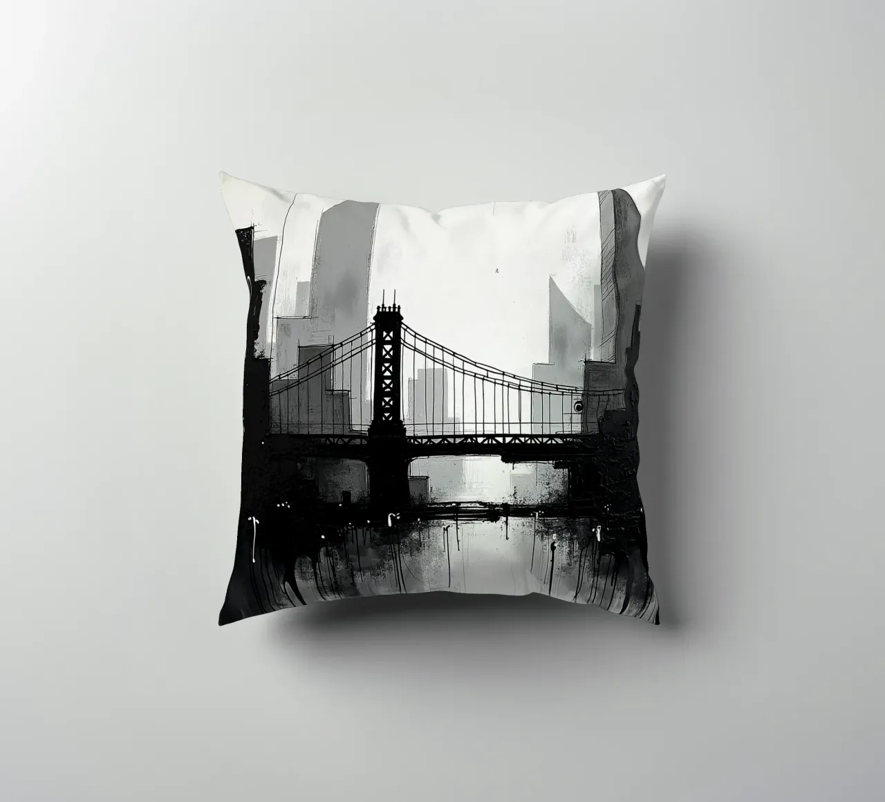 Skyline con ponte_2 cuscino da Fantasie & Mystikwelten by LK