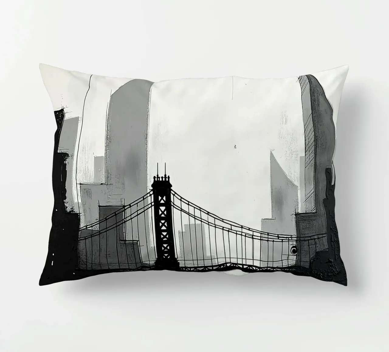 Skyline con ponte_2 cuscino da Fantasie & Mystikwelten by LK