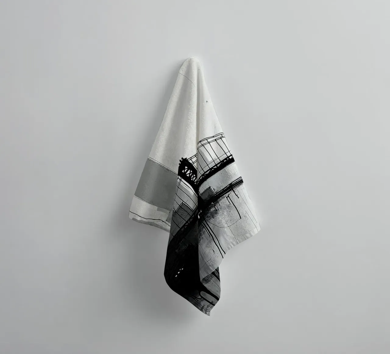 Skyline with bridge_2 towel by Fantasie & Mystikwelten by LK