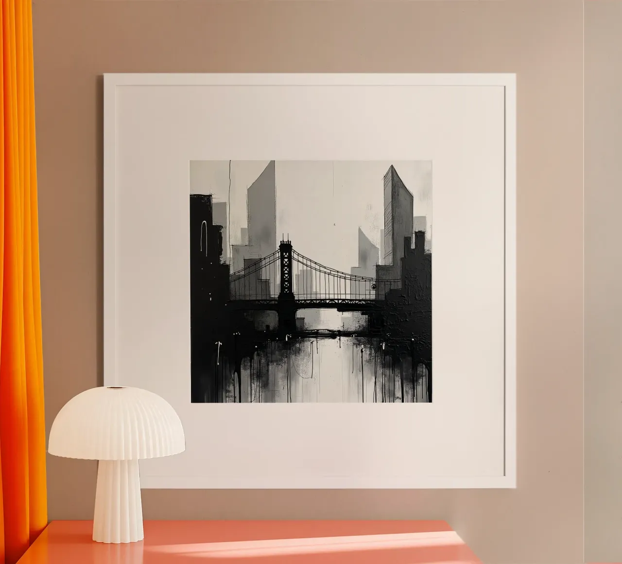 Skyline con ponte_2 poster da Fantasie & Mystikwelten by LK