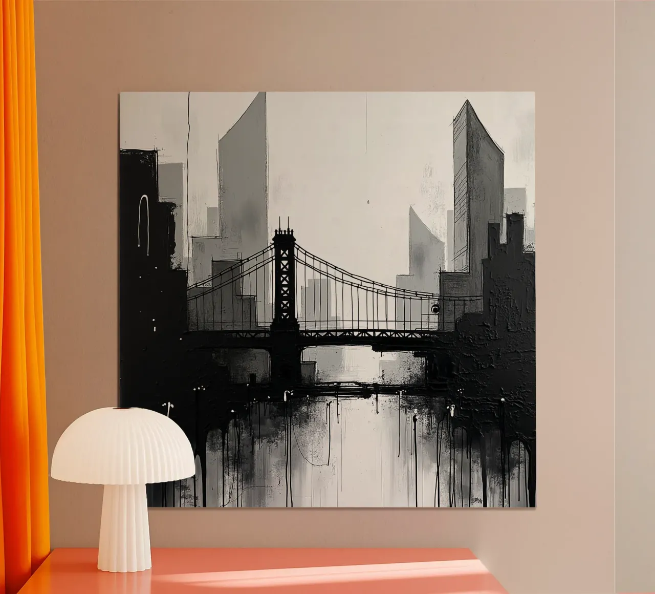 Skyline con ponte_2 poster da Fantasie & Mystikwelten by LK