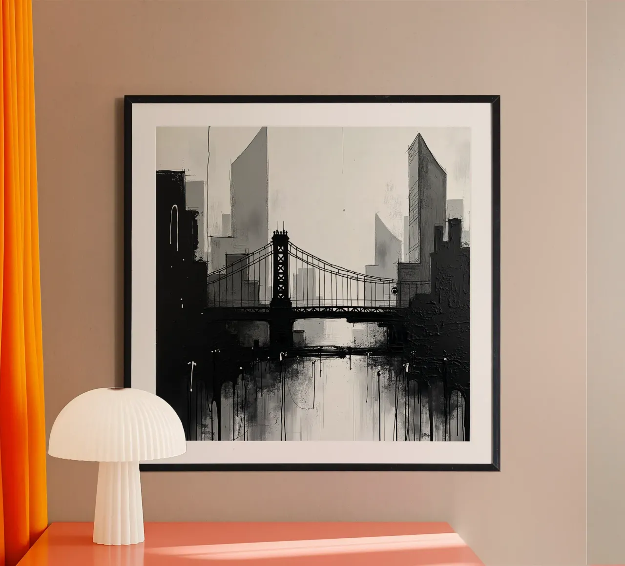 Skyline con ponte_2 poster da Fantasie & Mystikwelten by LK