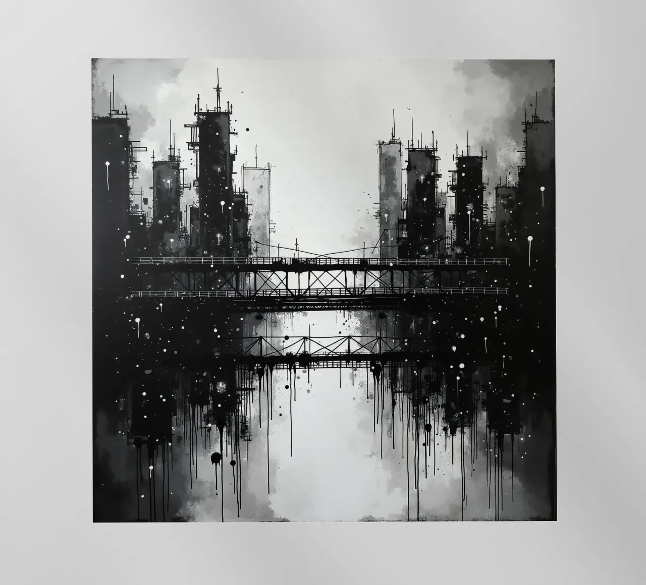 Skyline con ponte_3 pellicola backlit da Fantasie & Mystikwelten by LK