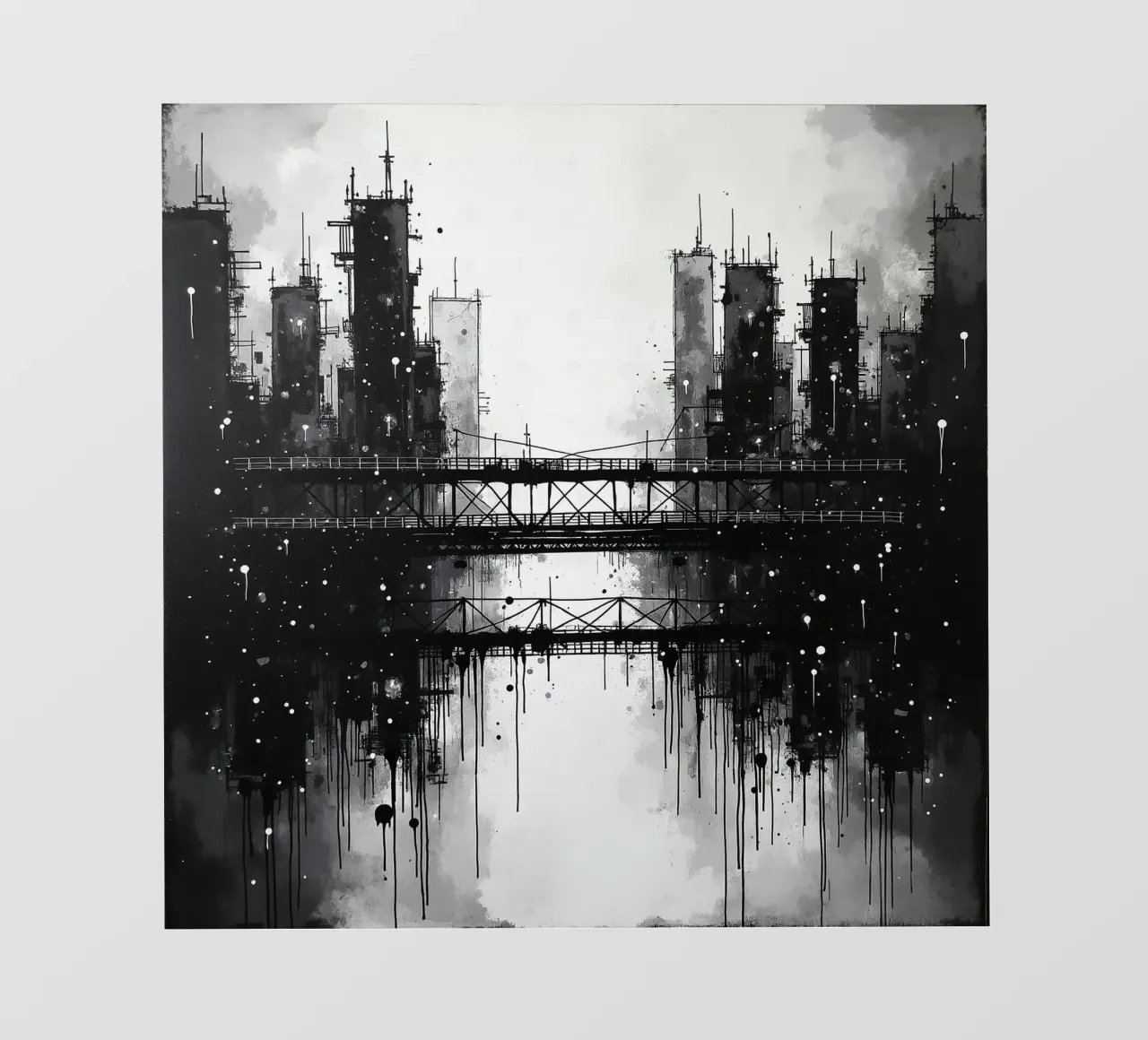 Skyline con ponte_3 pellicola backlit da Fantasie & Mystikwelten by LK